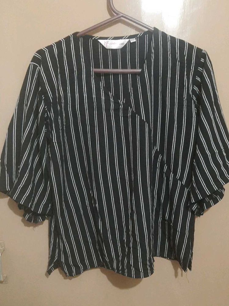 Striped V-Neck Top