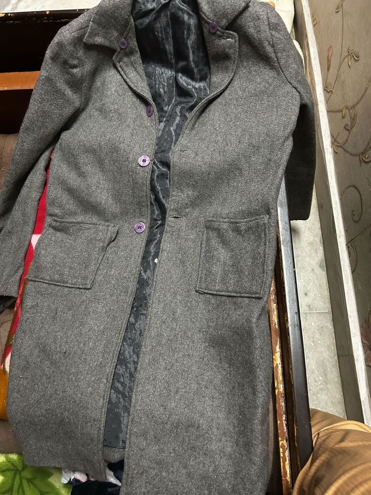 Elegant Grey Trench Coat