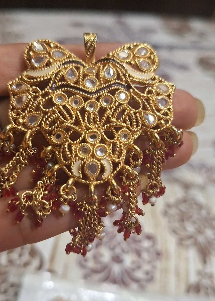 White &amp; Red Polki Set