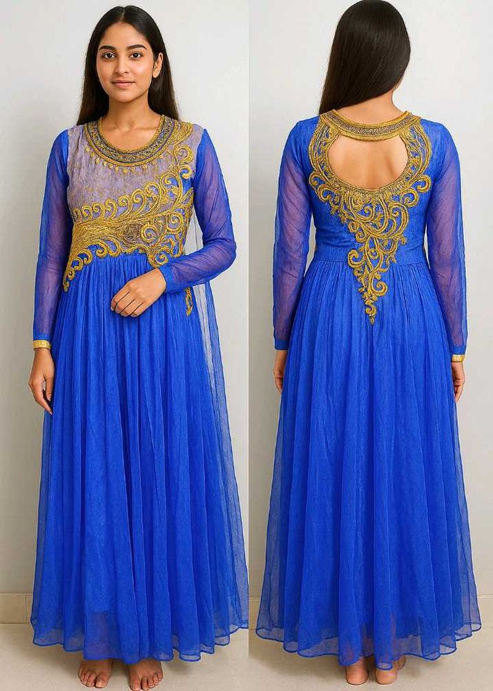 Elegant Blue Ethnic Gown