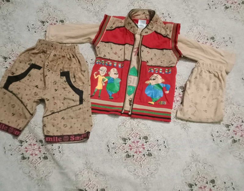 Motu Patlu 3-Piece Outfit