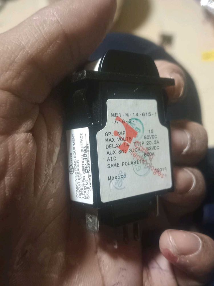 Carling Technologies Circuit Breaker ME1-M-14-615-