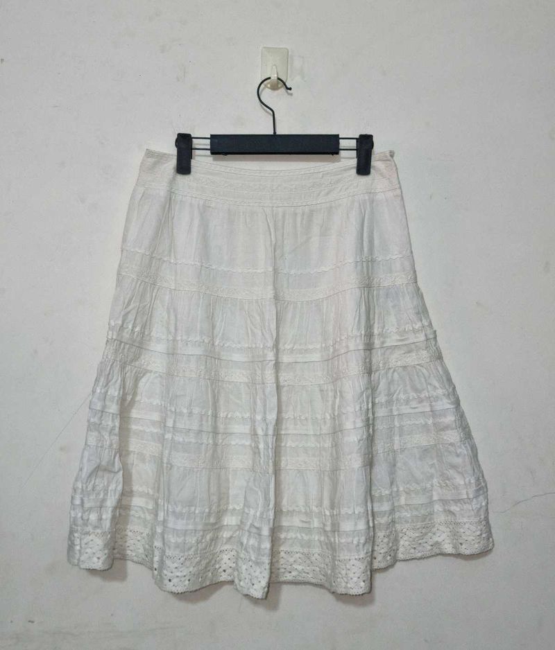 Cotton Midi Skirt