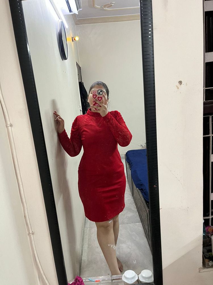 Red Bodycon Mini Dress