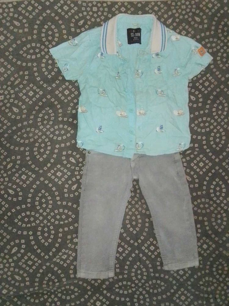 Boys Nautical Shirt &amp; Pants Set