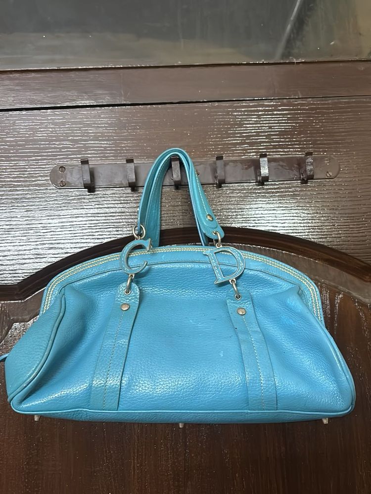 Christian Dior Blue Detective Handbag