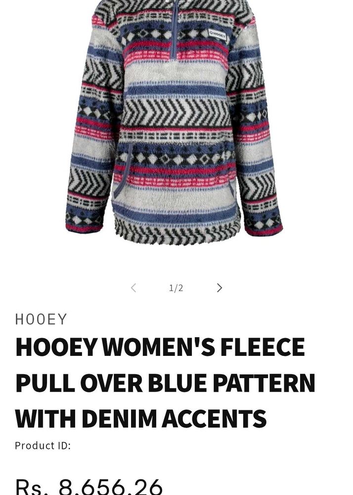 HOOEY Patterned Pullover Fleece