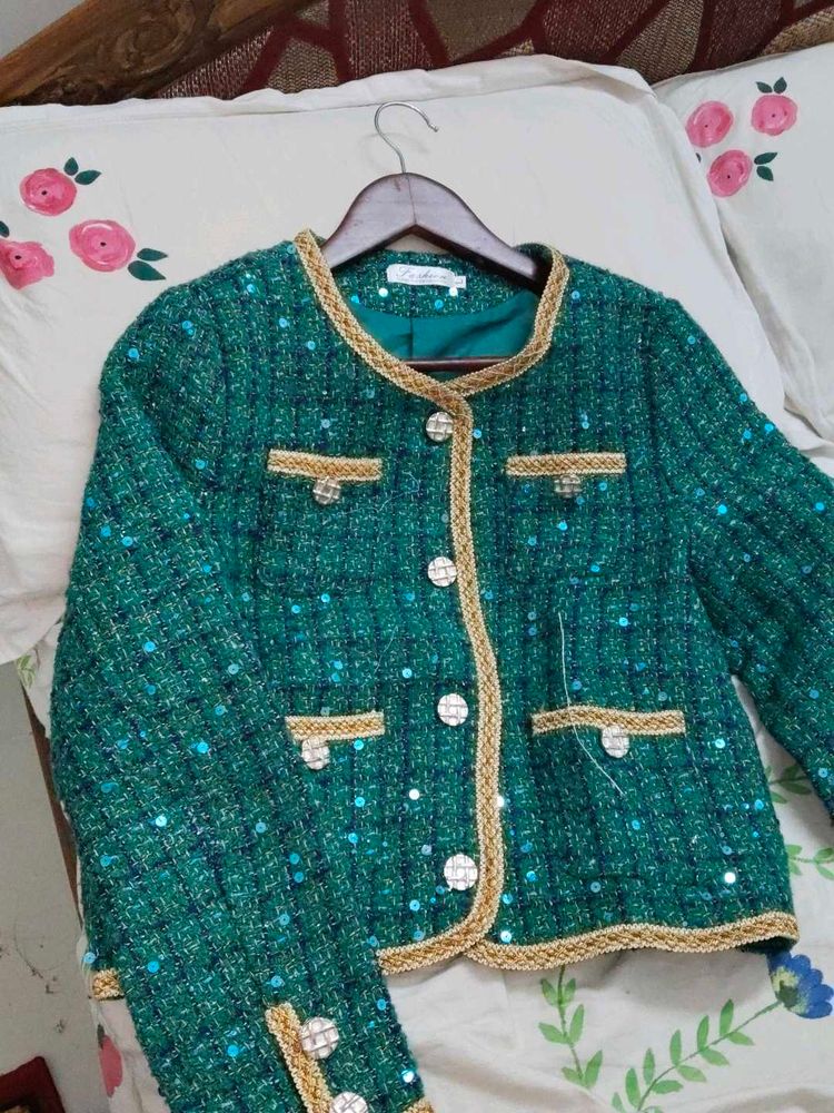 Emerald Tweed Jacket