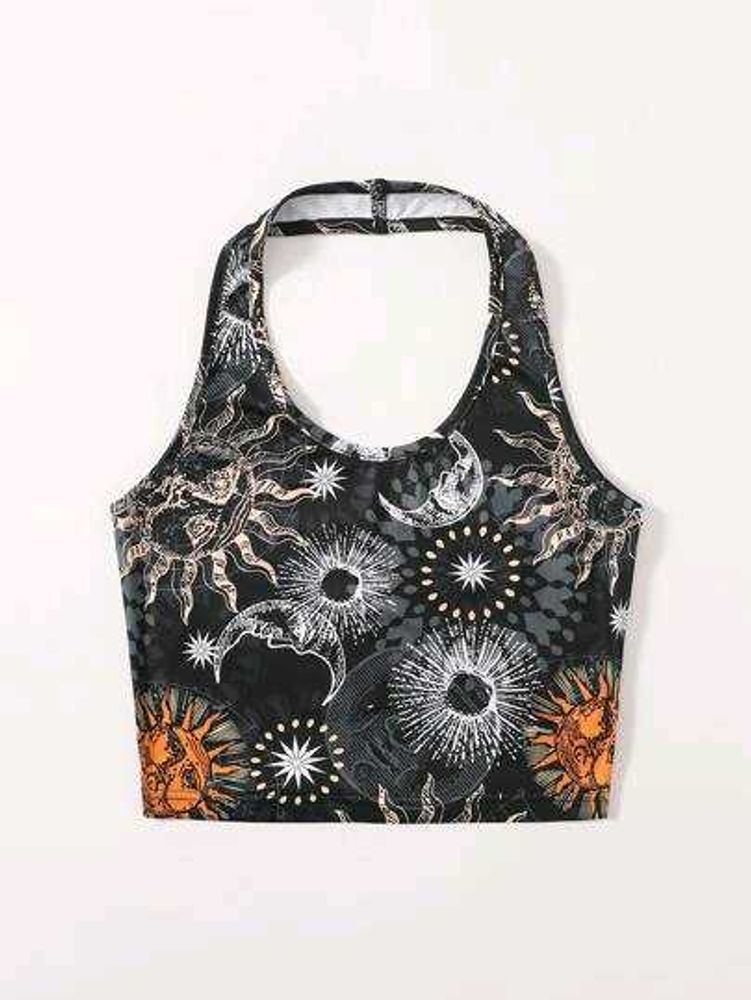 131611. Sun &amp; Moon Halter Top