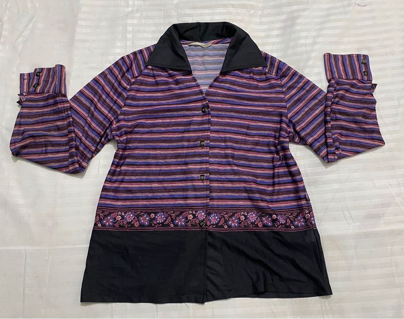 Vintage Striped Blouse Bust 34 To 38