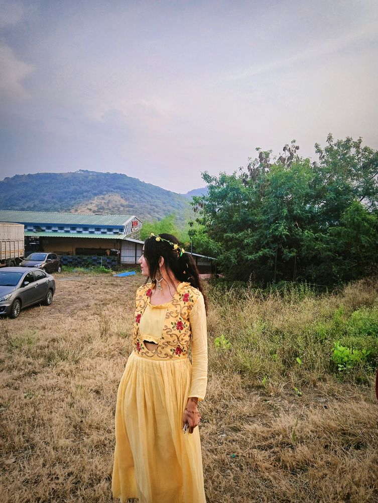 Customised haldi gown