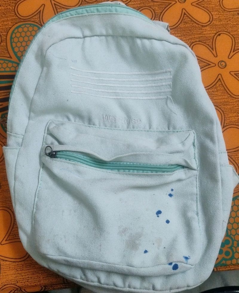 Bagpack With Little Ink Marks