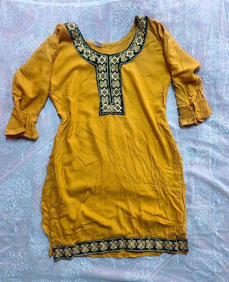 Ethnic Mustard Kurti (women's)
