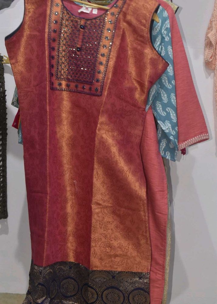Silk Kurti Beautiful Red