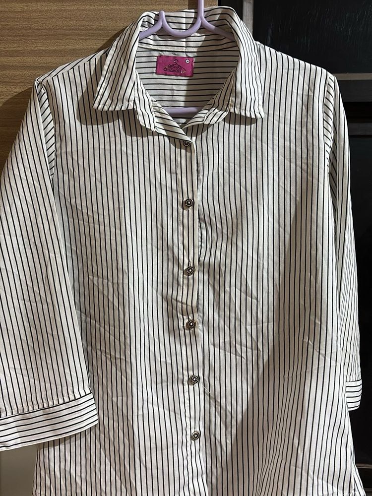Formal White Striped shirt