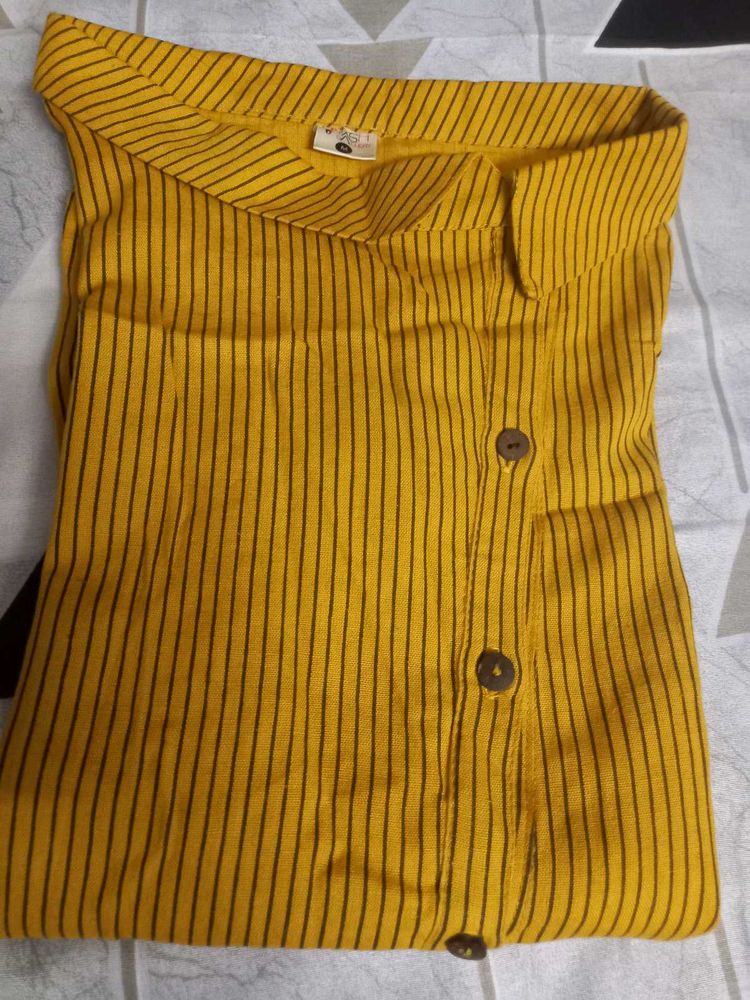 Striped Button-Down Top