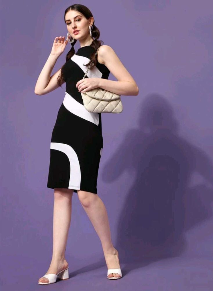 Classy Black And White Bodycon