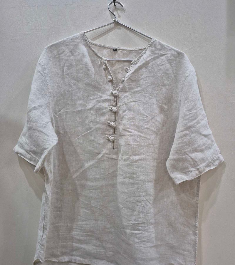Pure linen short kurta
