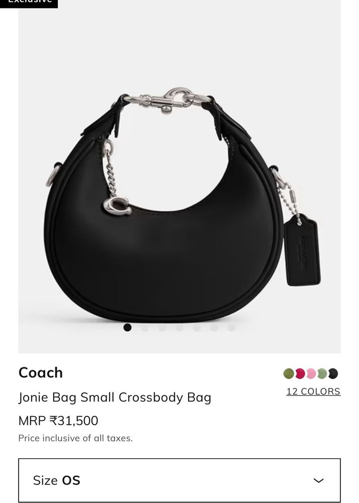 Coach Jonie Small Black Crossbody Bag