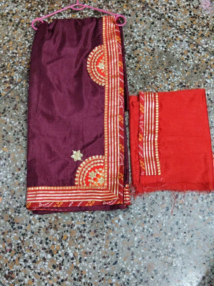 NEW Elegant Maroon Saree