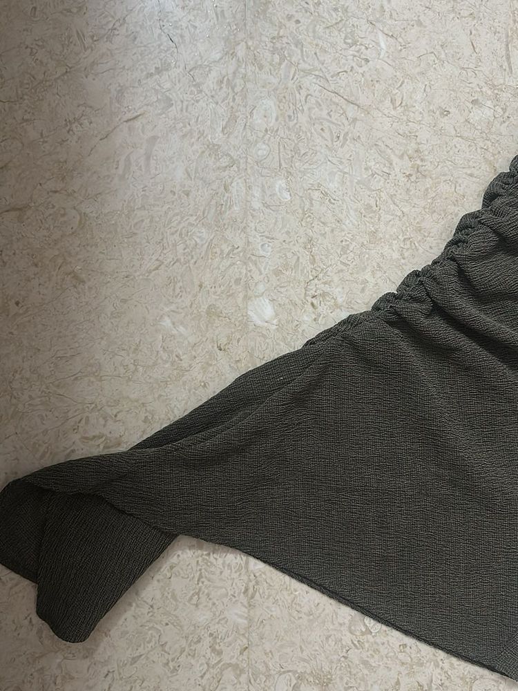Olive Green Textured Top