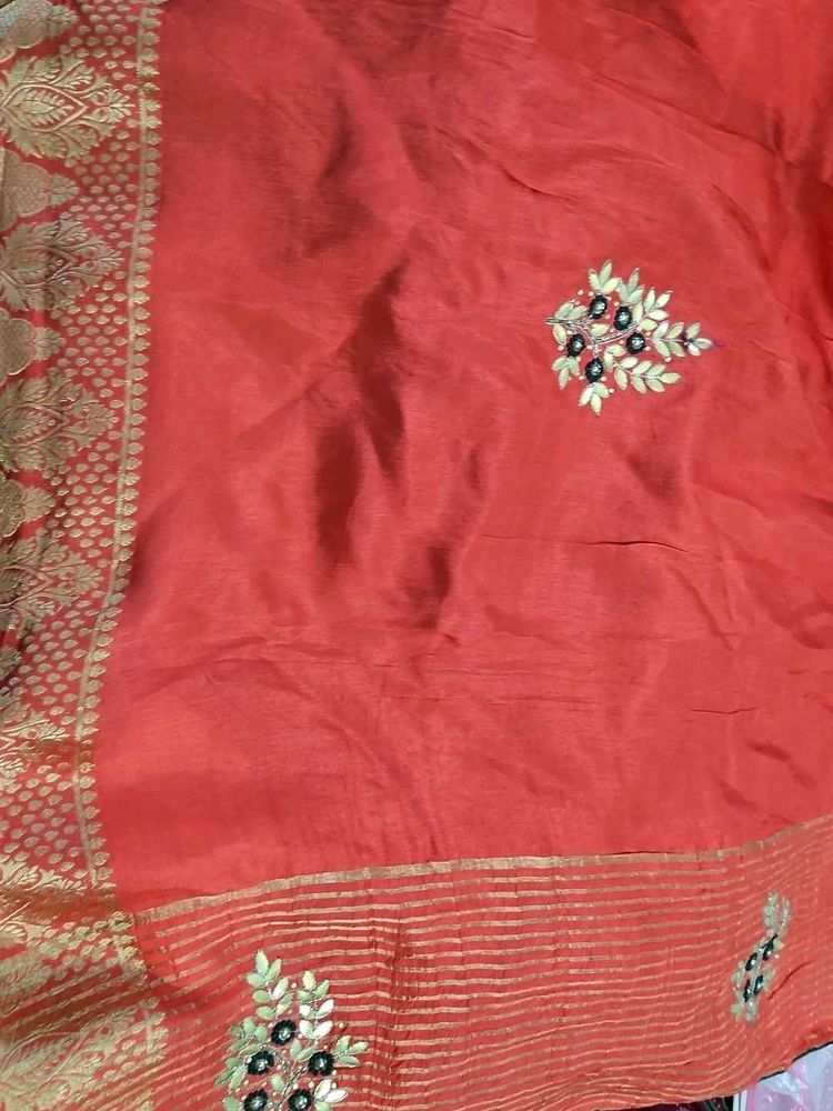 Elegant Embroidered Saree