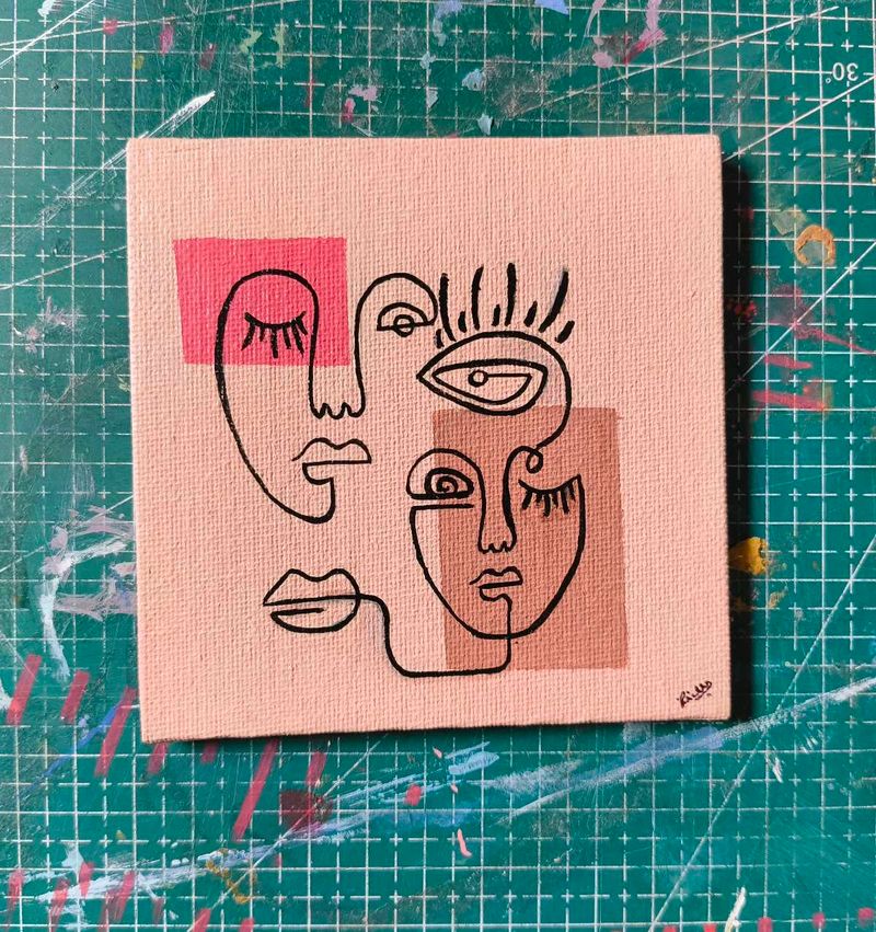 Small Painted Canvas