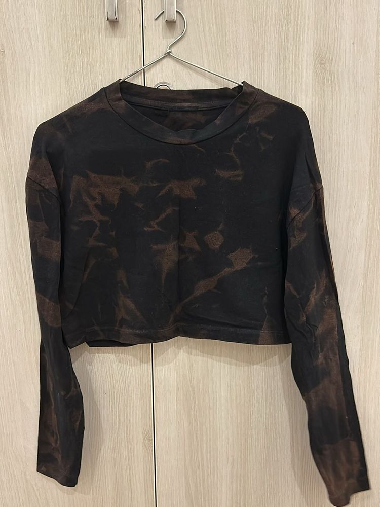 Brown Bkack Marbel Top (xs-s)