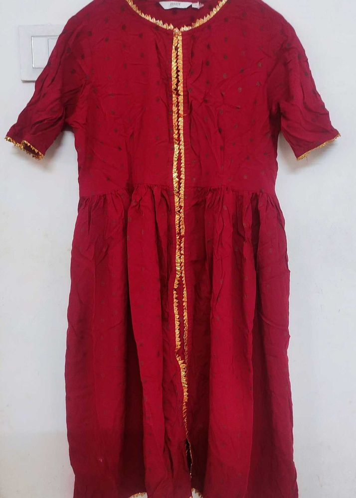 Maroon Ethnic Kurta
