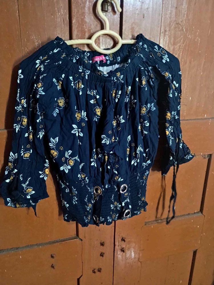 Bardot Printed Top