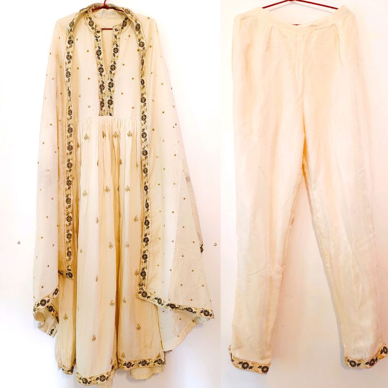 New Ethnic Silk Salwar Suit With Pant ✨❣️