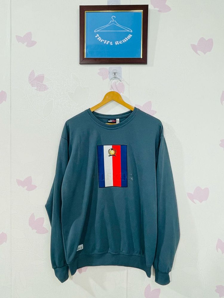 Tommy Hilfiger Sea Green Men Sweatshirt