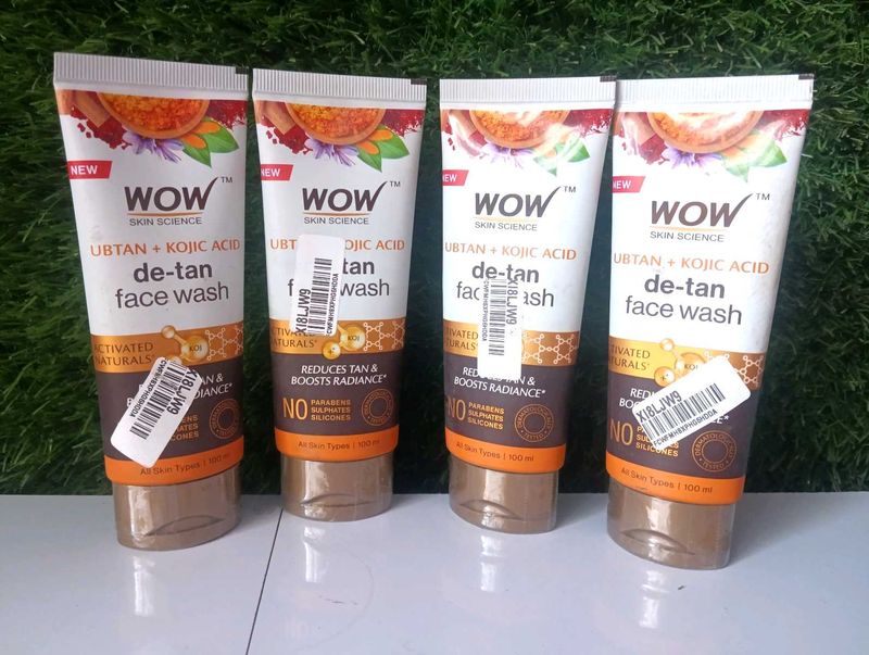 Wow Ubtan Face Wash Pack Of 4(Sealed)