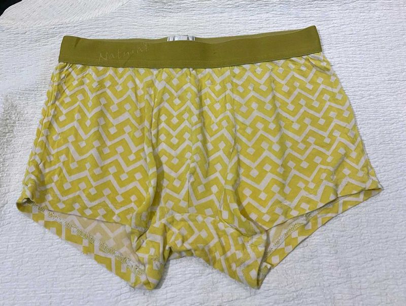 Natural Boxer Briefs - Yellow Pattern