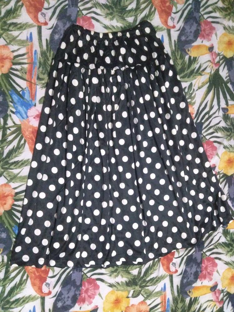 Polka Dot Midi Skirt