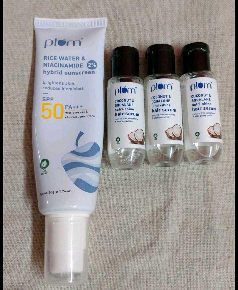 Suncream &amp; Hair Serum