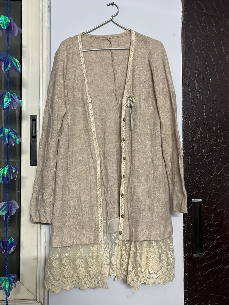 Lace Trim Cardigan