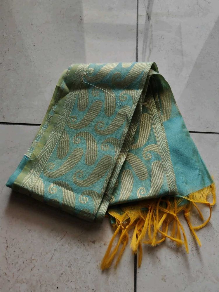 Seagreen Brocade Dupatta In Unused Condition