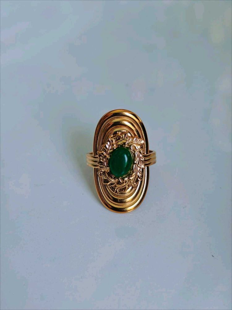 Vintage Green Stone Rings