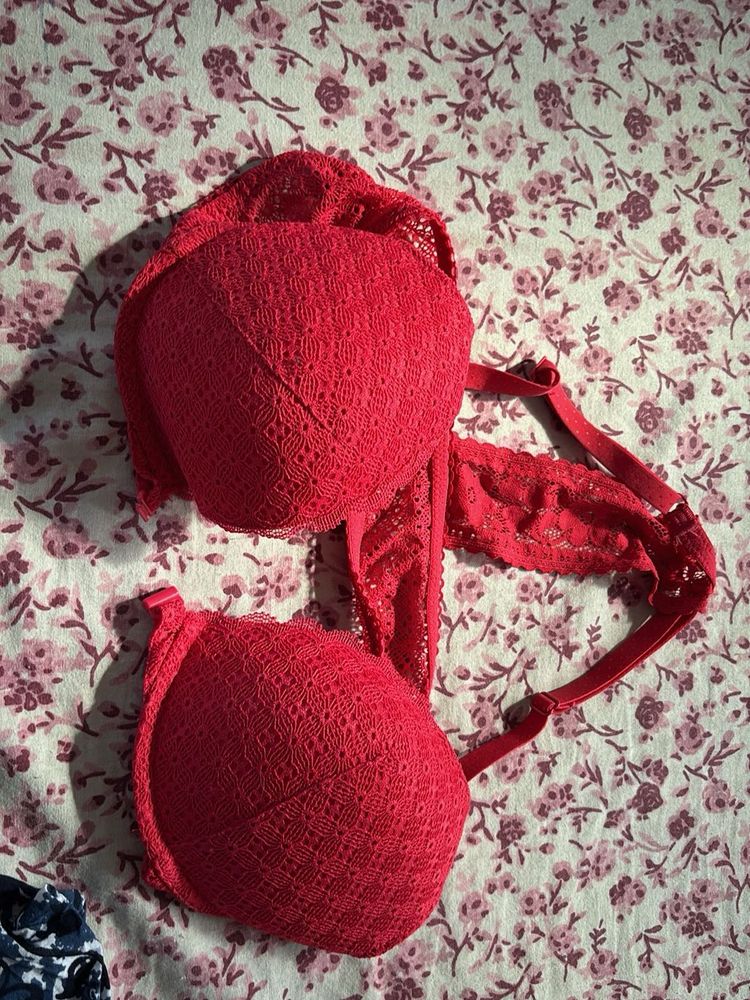 Red Lace Bra