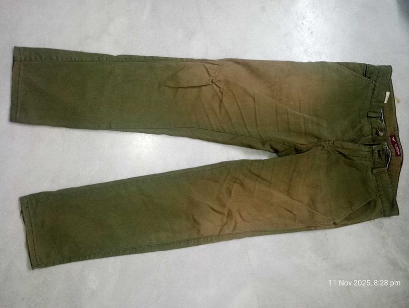 Olive Green Casual Pants