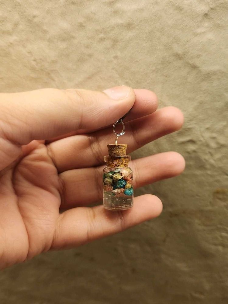 Miniature Floral Bottle Charm