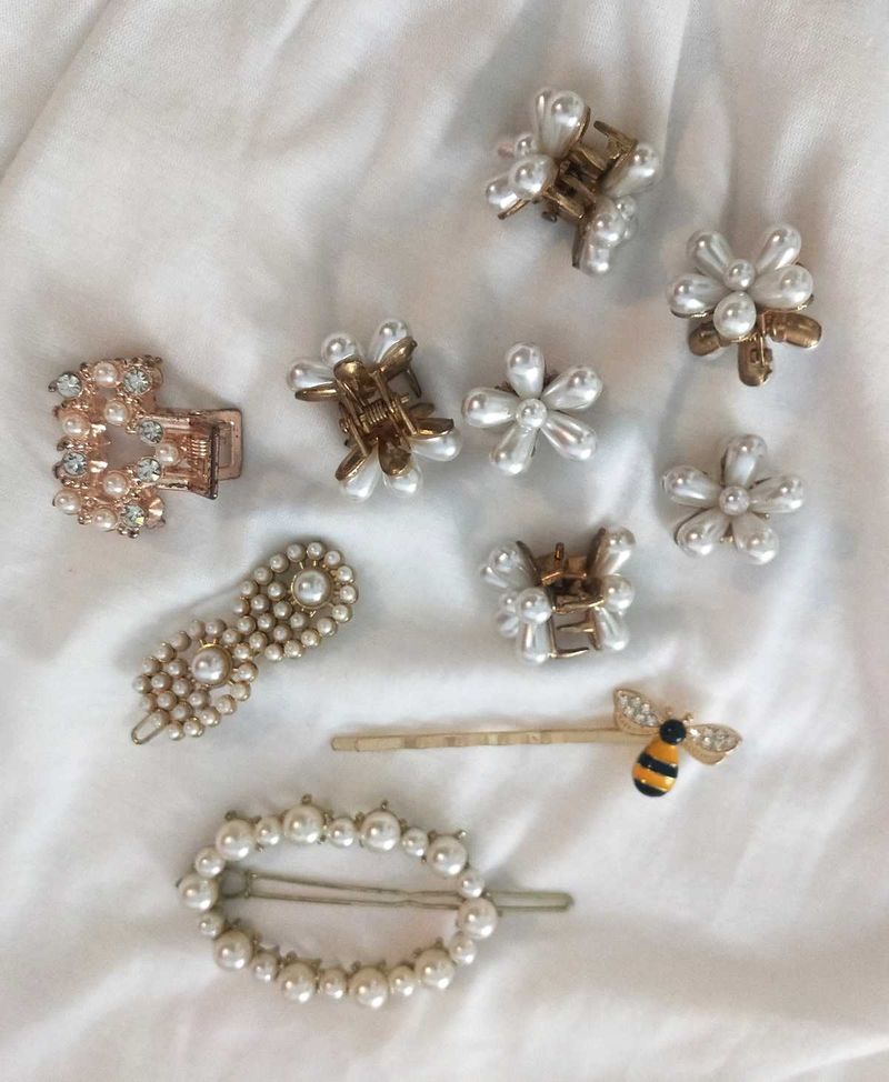 Pearl Hair Clip Set