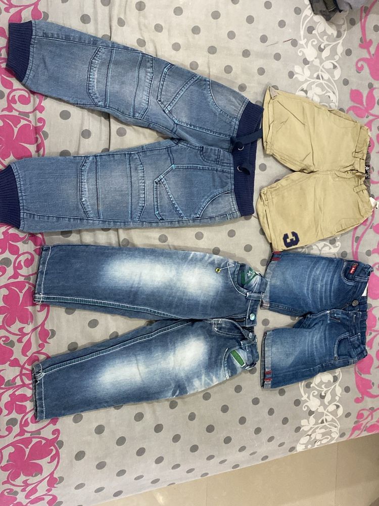 3 To 4 Year Boys Shorts And Jeans