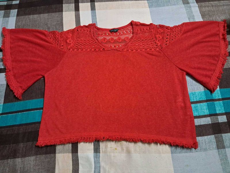 Red Casual Top