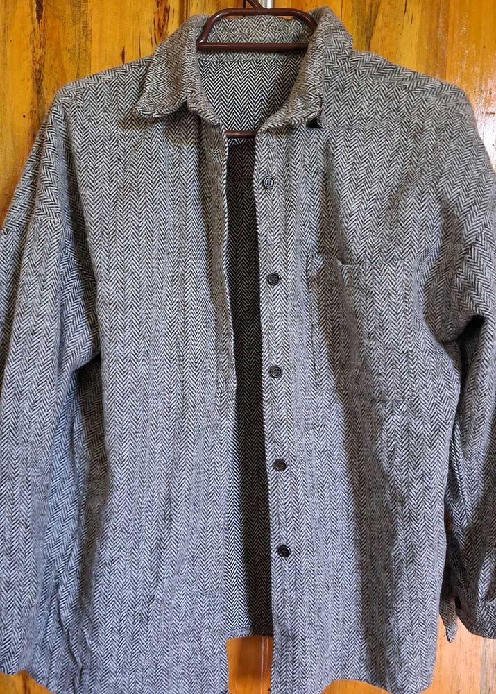 Herringbone Shirt Jacket