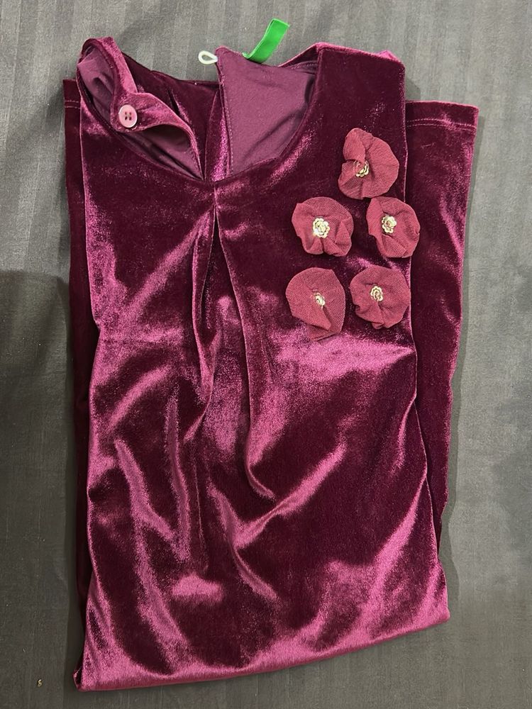 UCB Velvet Partywear Dress(8-10years)