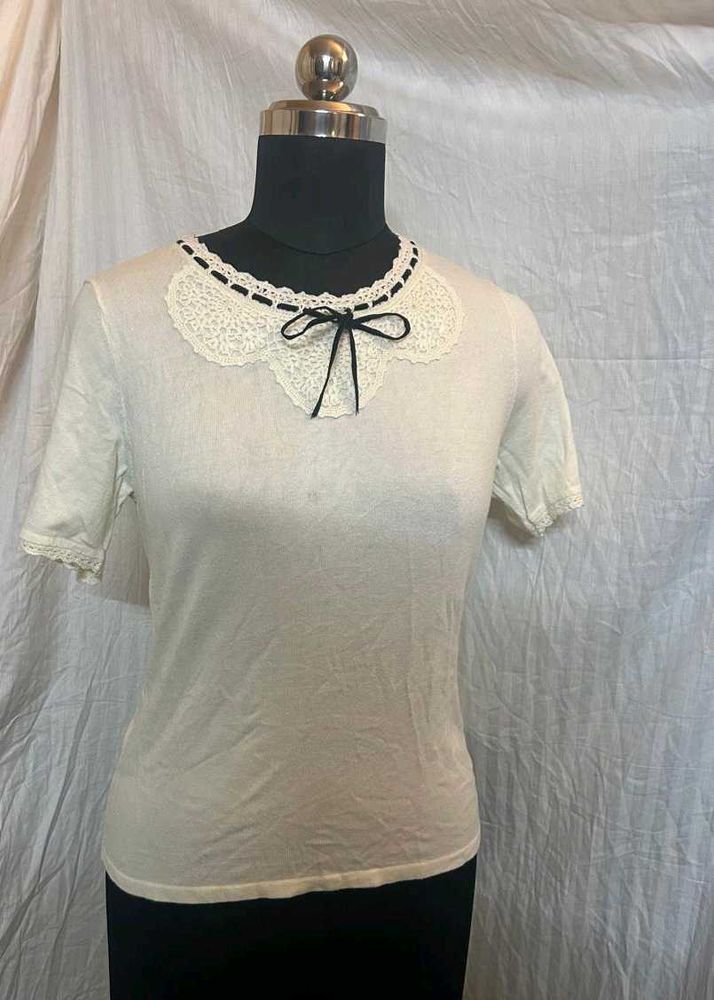 Lace Collar Tee