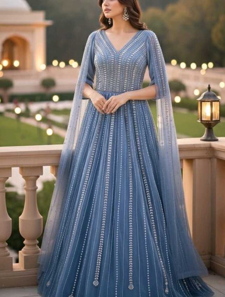 🔥😍no flaws Wedding Party Wear Gown ❤️