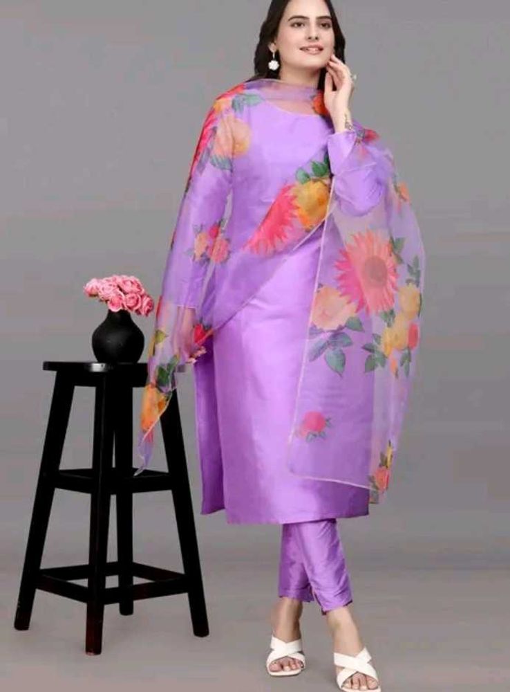 Elegant Lavender Kurta Set